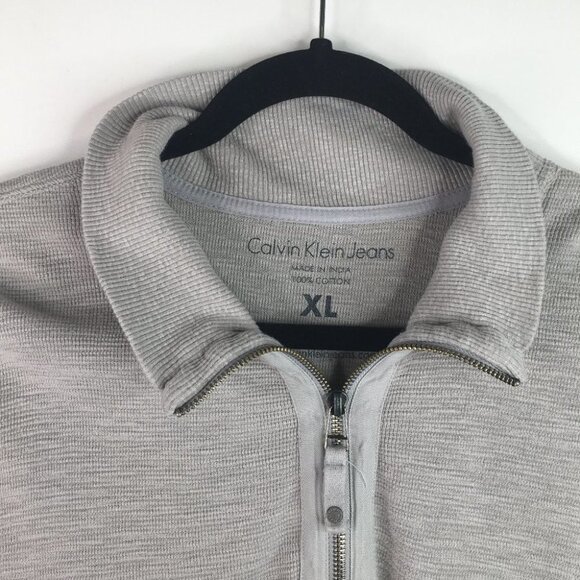 Calvin Klein Gray 1/4 Zip Pullover Sweater XL - Picture 5 of 6